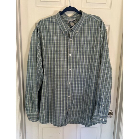 Duluth Trading Co. Other - Duluth Trading Co. Green Plaid Long Sleeve Button Down Shirt Men's 2XL